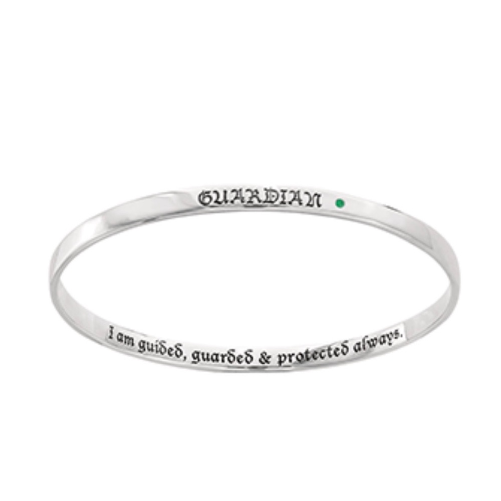 NWT Sterling Silver Mantra Bangle Bracelet